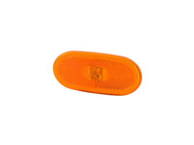Lampa obrysowa pomarańczowa, owalna z odblaskiem HOR 59, diodowa 12/24V