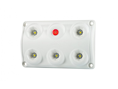 Lampa oświetlenia wnętrza HOR 66, prostokątna z przełącznikiem, diodowa 12/24 V
