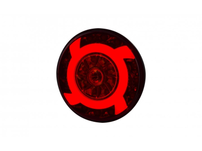 Lampa zespolona tylna HOR 75 - LUCY, diodowa 12/24V (z pierścieniem, kierunkowskaz, światło hamowania, światło pozycyjne, przewód 4x0,5 mm2, długość 1