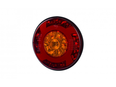 Lampa zespolona tylna HOR 75 - LUCY, diodowa 12/24V (z pierścieniem, kierunkowskaz, światło hamowania, światło pozycyjne, przewód 4x0,5 mm2, długość 1