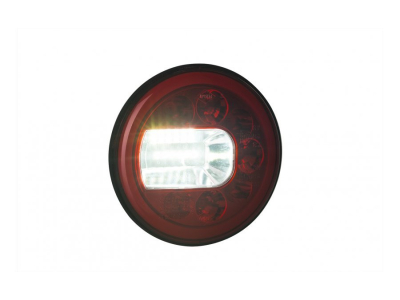 Lampa zespolona tylna HOR 96B - LUNA, diodowa 12/24V, lewa (wersja naścienna, światło pozycyjne, przeciwmgielne i cofania, przewód okrągły 4x0,5 mm2,