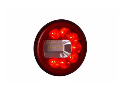 Lampa zespolona tylna HOR 96B - LUNA, diodowa 12/24V, lewa (wersja naścienna, światło pozycyjne, przeciwmgielne i cofania, przewód okrągły 4x0,5 mm2,