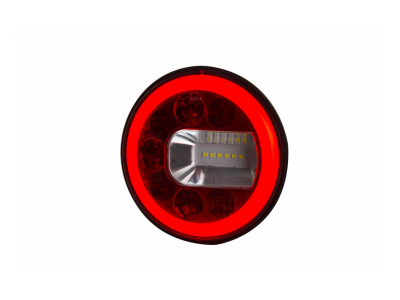 Lampa zespolona tylna HOR 96B - LUNA, diodowa 12/24V, prawa (wersja naścienna, światło pozycyjne, przeciwmgielne i cofania, przewód okrągły 4x0,5 mm2,