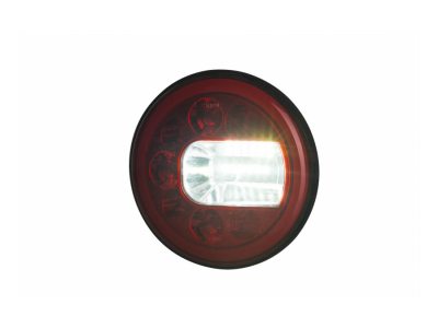 Lampa zespolona tylna HOR 96B - LUNA, diodowa 12/24V, prawa (wersja naścienna, światło pozycyjne, przeciwmgielne i cofania, przewód okrągły 4x0,5 mm2,