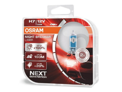 Żarówki halogenowe Osram H7 12V 55W PX26d NIGHT BREAKER LASER +150% /2szt./