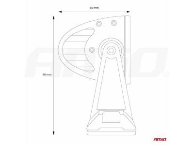 Lampa robocza AWL24 panelowa 40LED COMBO 9-36V