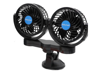 Wentylator 2xTURBO z przyssawką 4" 12V
