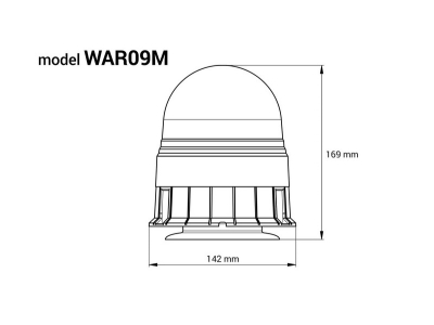 Lampa ostrzegawcza LED W09M MAG/3 BOLT, ECE R10 80LED 12/24V IP56