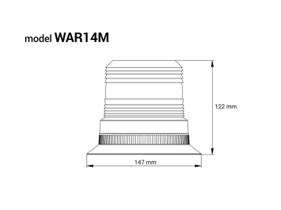 Lampa ostrzegawcza LED W14M MAG/3 BOLT, ECE R10 80LED 12/24V IP56