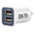 Ładowarka samochodowa 2xUSB biała PCH-01