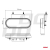 Lampa obrysowa LED AMiO OM-01-W owalna, biała