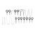 Ściągacze do radia z stali ocynkowanej 20 szt