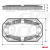 Belka ostrzegawcza LED WLB78 na magnes 293x171mm R65 R10 48LED 12/24V IP56