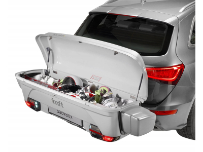 Kufer na hak + baza + przedłużki do nart MFT BackBox SILVER