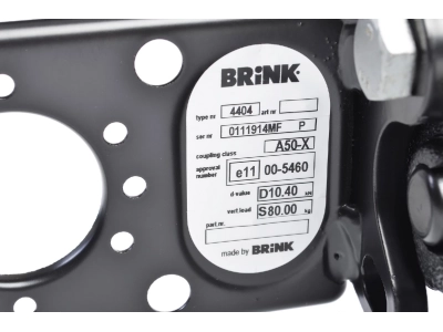 Hak z kulą wypinaną poziomo BMA BRINK 440400