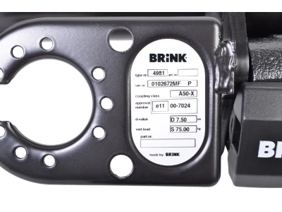 Hak z kulą wypinaną poziomo BMA BRINK 498100