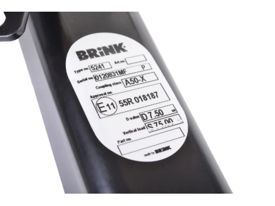 Hak z kulą odkręcaną BRINK 524100