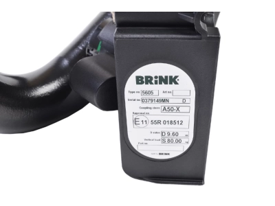 Hak z kulą wypinaną poziomo BMAR BRINK 560500