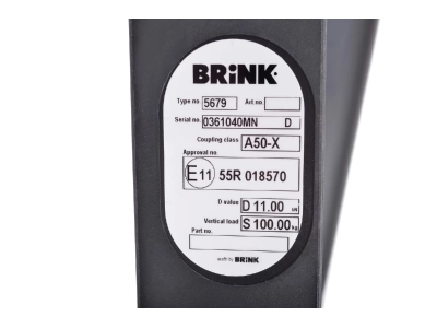 Hak z kulą wypinaną poziomo BMA BRINK 567900