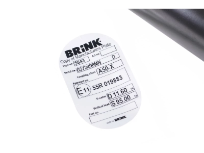 Hak z kulą wypinaną pionowo BMU BRINK 584300