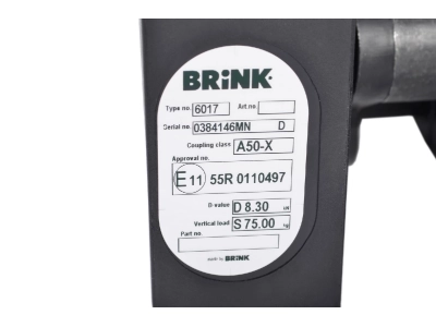 Hak z kulą wypinaną poziomo BMA BRINK 601700