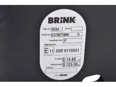 Hak z kulą odkręcaną BRINK 604400