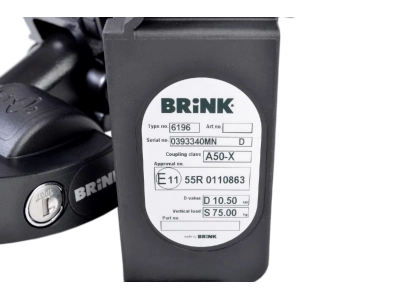 Hak z kulą wypinaną poziomo BMA BRINK 619600