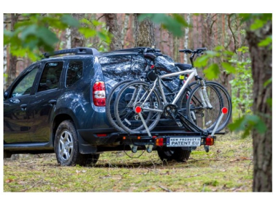 Platforma transportowa montowana na hak holowniczy tragarz auto z rowerami