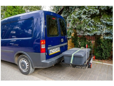 Platforma transportowa montowana na hak holowniczy tragarz skrzynia