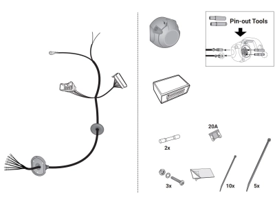 Wiązka dedykowana 16500675 HAK-SYSTEM /7-PIN/