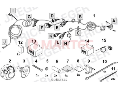 Wiązka dedykowana ERICH 736838 /7-pin/