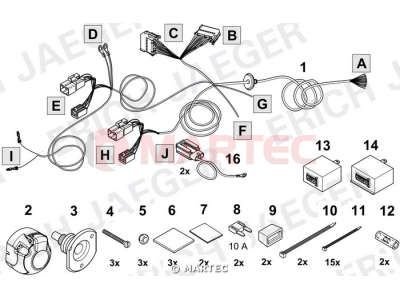 Wiązka dedykowana ERICH 736922 /7-pin/