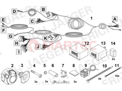 Wiązka dedykowana ERICH 736959 /7-pin/