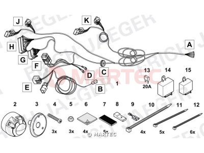 Wiązka dedykowana ERICH 737010 /7-pin/