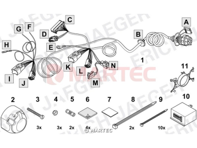 Wiązka dedykowana ERICH 737058 /7-pin/