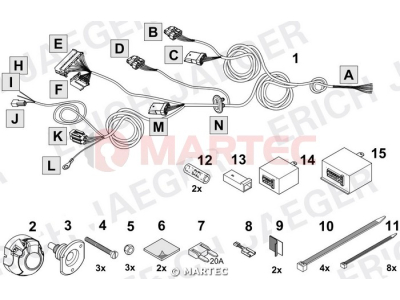 Wiązka dedykowana ERICH 737102 /7-pin/
