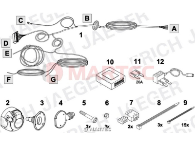 Wiązka dedykowana ERICH 737104 /7-pin/