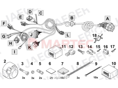 Wiązka dedykowana ERICH 737135 /7-pin/