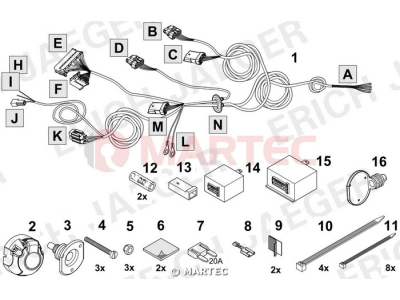 Wiązka dedykowana ERICH 737170 /7-pin/