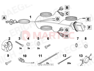 Wiązka dedykowana ERICH 737356 /7-pin/