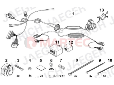 Wiązka dedykowana ERICH 748516 /13-pin/