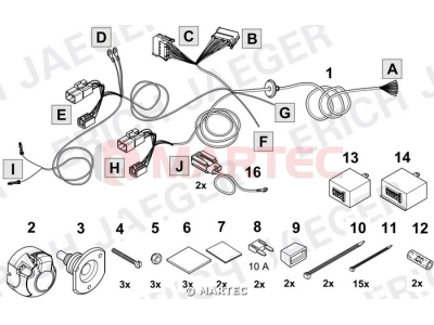 Wiązka dedykowana ERICH 748629 /13-pin/