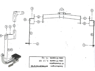 Hak z kulą wypinaną poziomo GDW 0533T35