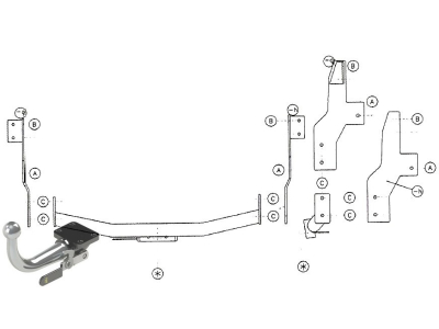 Hak z kulą wypinaną poziomo GDW 1159T35