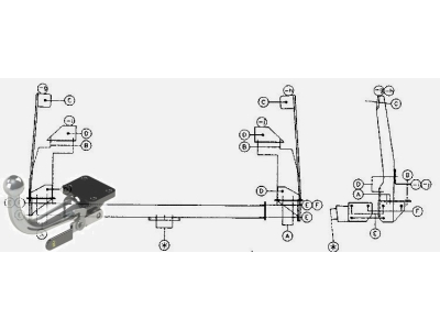 Hak z kulą wypinaną poziomo GDW 1173T35