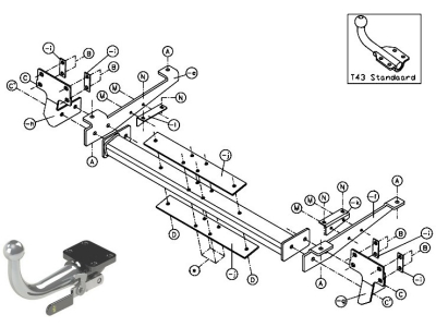 Hak z kulą wypinaną poziomo GDW 1356T35