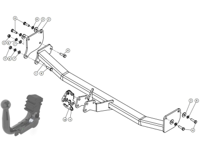 Hak z kulą wypinaną pionowo GDW 2272T60