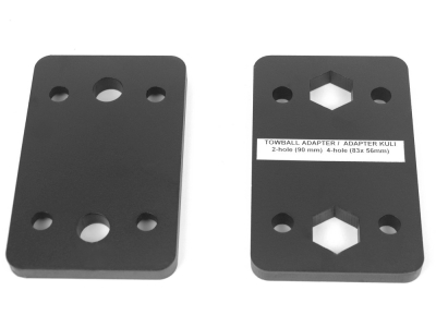 Adapter / Przejściówka kuli kutej z 2 otworów 90mm na 4 otwory 83x56mm