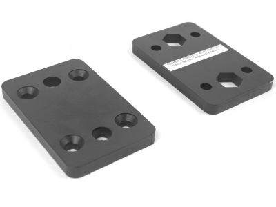 Adapter / Przejściówka kuli kutej z 2 otworów 90mm na 4 otwory 83x56mm