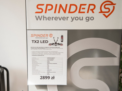 Zalaminowana karta produktowa A4 opis cenowy Spinder SC2 LED